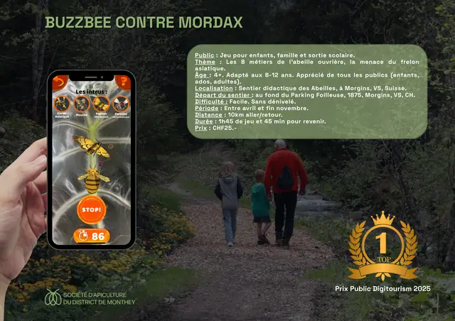 The trail in Morgins