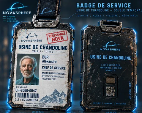 Service badge · in-game object, AI-generated visual
