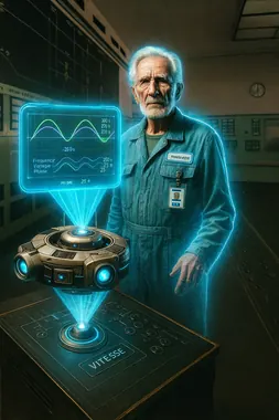 The ghost of a former plant manager and the Ghost Beamer · AI-generated visual