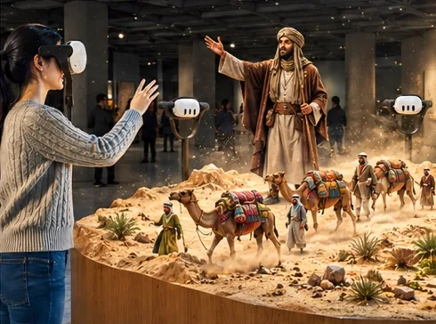 Model scene: caravan routes