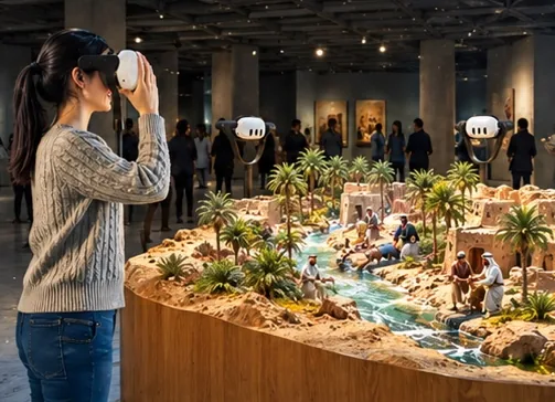 Model scene: water and settlement